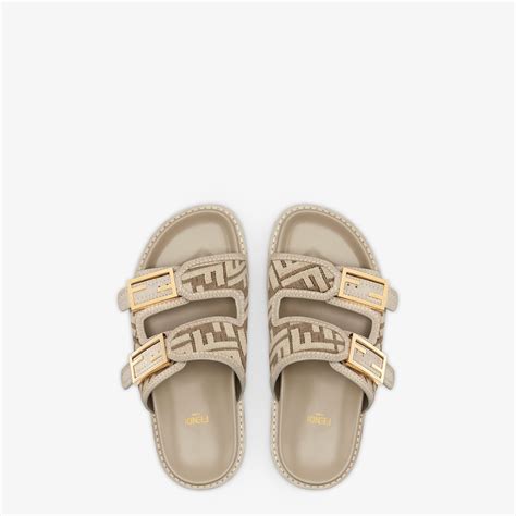 fendi feel dove grey slides|Fendi Feel .